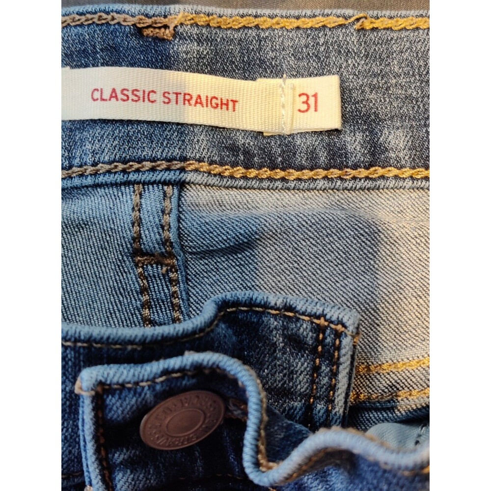 Levis -Womens Classic Boot Mid Rise Jeans - Size 12M W31 L30 Medium Wash - Picture 4 of 8